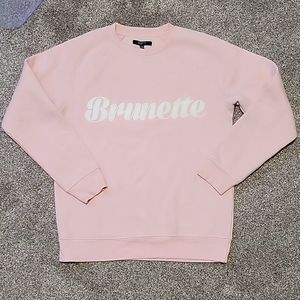 Brunette the Label sweatshirt, S/M, pink